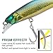 Discover Fish Fishing Lures for Trout Bass Minnow - Lifelike Swimbaits Musky Walleye Crappie Hard Plastic Topwater Baits Set with Treble Hooks for Freshwater Saltwater Lake 2.5inch 5Pcs/Lot