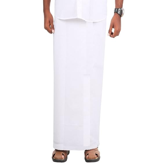 eNugenix Men's Cotton Dhoti(EN001_White_FreeSize)