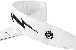 YUEKO Cool Lightning Pattern/Flame Guitar Strap Strap for Electric Guitar/Bass