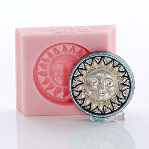 Sun Button Silicone Mold Food Safe Fondant, Chocolate, Candy, Mint, Resin, Polymer Clay, Jewelry, Craft Mold - Thumbnail 6