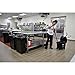 Rubbermaid Commercial Products WaveBrake 35 QT Down-Press Mop Bucket and Wringer Combo on Wheels with Dirty Water Bucket Black for Heavy-Duty Floor Cleaning