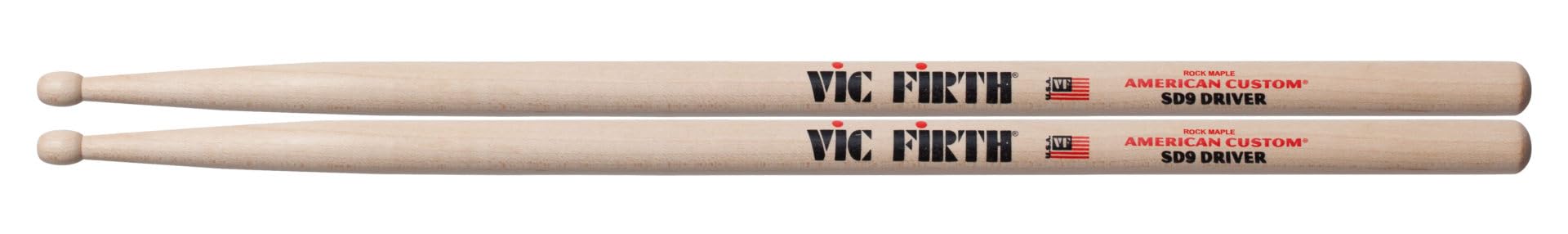 Vic FIrth - American Custom® Drumsticks SD9 - Driver - Maple - Wood Tip