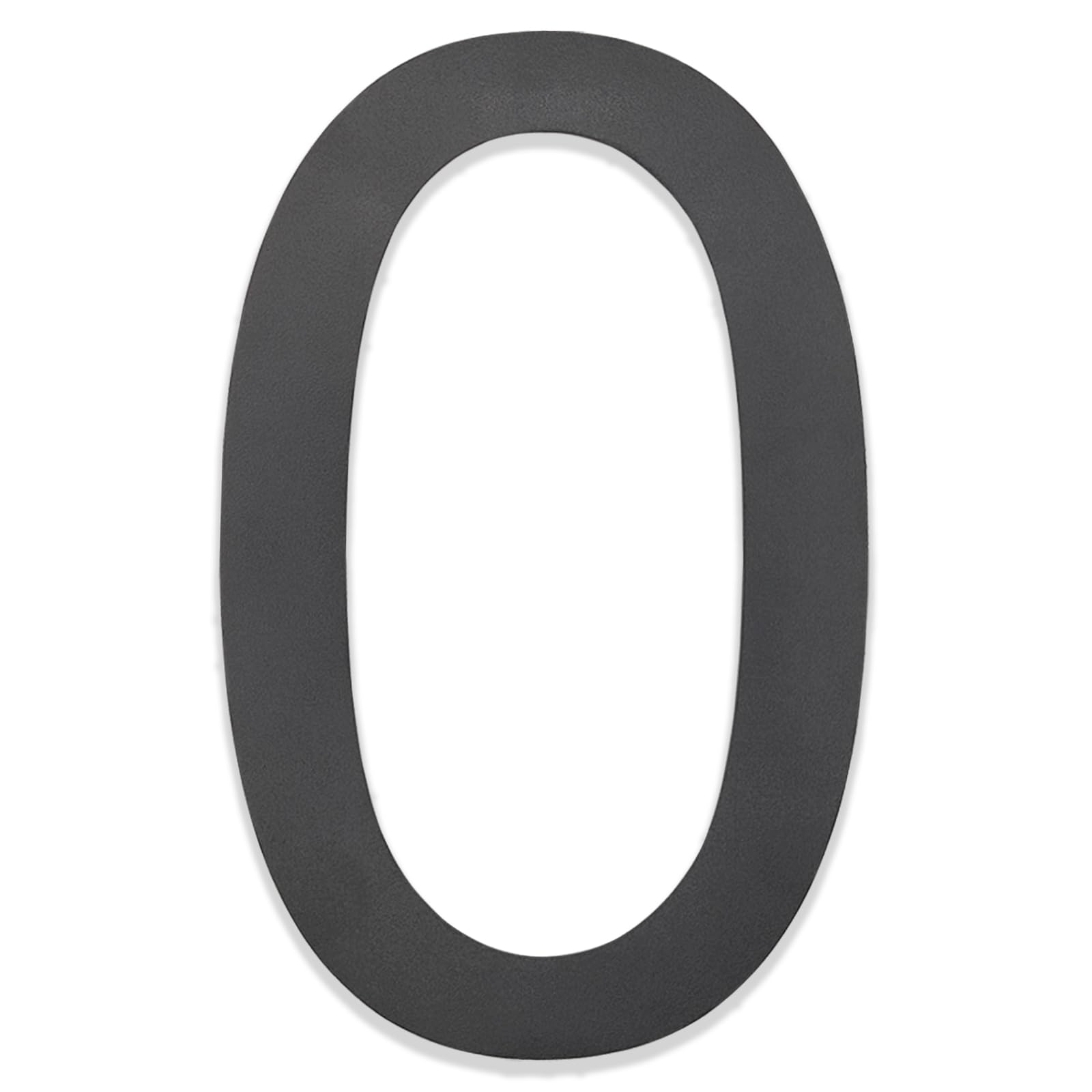 Hopelit House Number, House Number Anthracite RAL 7016, Anthracite Grey, Fine Structure, Powder Coated, House Number Stainless Steel, House Numbers Height 20 cm - Arial Font - Number 0