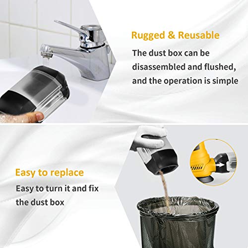 Orbital Sander, Ginour 13000 RPM 125mm Random Orbital Sander, 6 Speeds, 15Pcs Sandpapers, Sponge Disc,Wool Disc, Efficient Dust Collection System, Ideal for Sanding, Polishing Wood