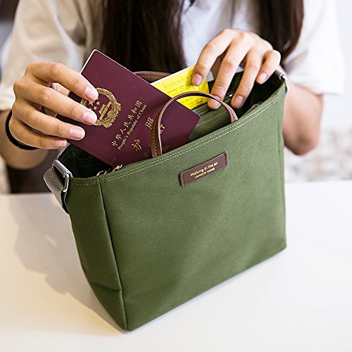 ADCorner Multifunctional Shoulder Bag Tote Light Weight Outdoor Bag Christmas gift Travel Bag Multi-pocket Messenger Handbag (Army Green)