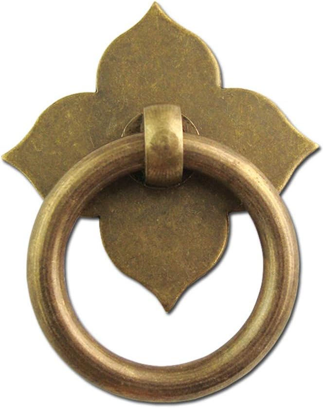 10pcs Clover Brass Ring Pull with Screw Handle Pull Decorative