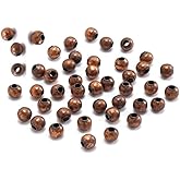 100Pcs 5mm Antique Copper Round Spacer Beads Smooth Ball End Seed Metal Beads for Jewelry Making Findings Accessories Supplie (0.20inch),Beading and Jewelry Making，Beading Supplies