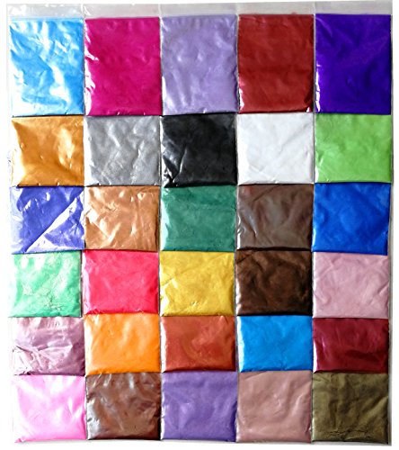 Soap Dye - Mica Powder Pigments for Bath Bomb - Soap Making Colorant - Candle Making, Eye Shadow, Blush, Nail Art, Resin Jewelry, Artist, Craft Projects (30 Colors (0.18 oz Each))