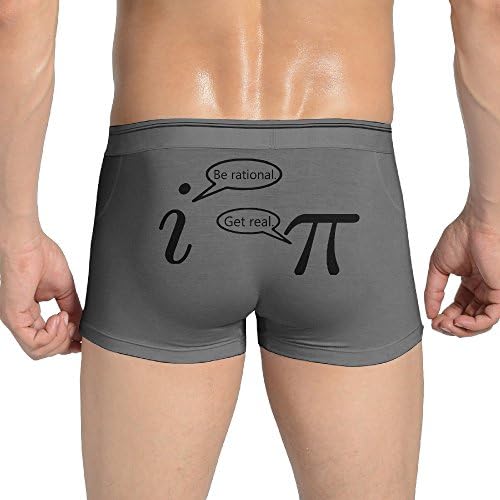 LOVVER94 Men's Funny Mathematic Underwear Stretch Trunks M Ash
