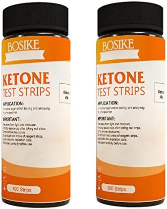 BOSIKE Ketone Test Strips 2 Bottles 200ct Monitor Keto Ketosis Precise Urine Test Strips For Ketogentic Diet Weightloss And Diabetics