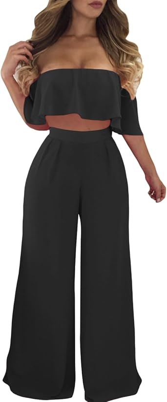 2 piece black jumpsuit