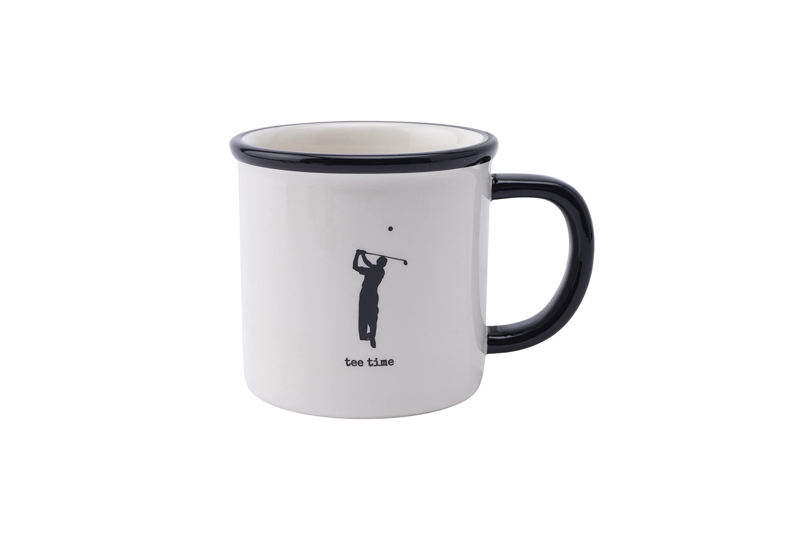 CGB Giftware | Golf Ceramic Mug | Fairways Golfing Goods ‘Tee Time’ | Men's | Gift Box | Tea Coffee | Kitchen | Modern Gent Range | GB06426