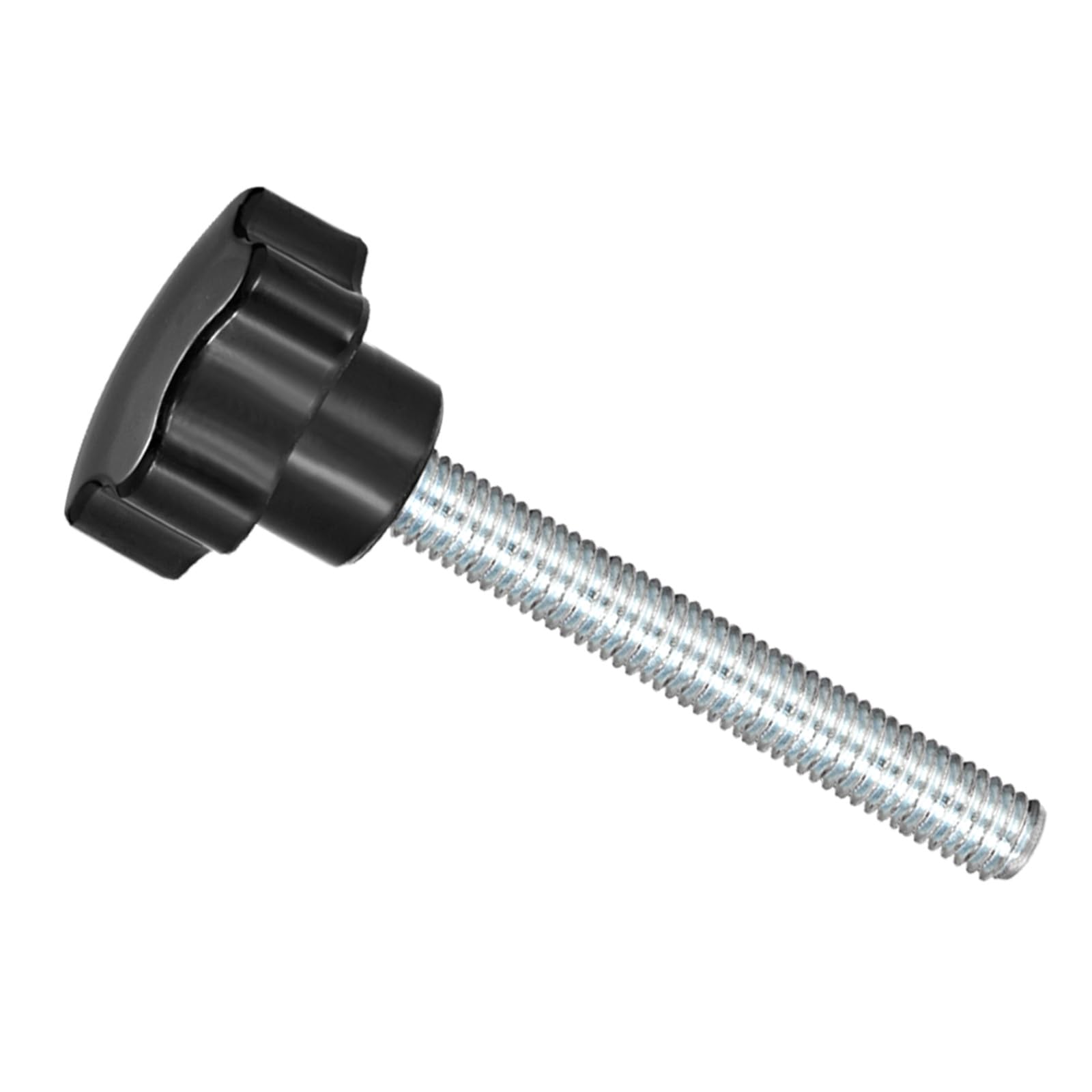 CoCud Star Clamping Knobs, M10 x 80mm Male Thread 48mm Head, Plastic Thumb Screw Grip Hand Knobs Threaded Bolt Black - (Applications: for Lathe Machinery), 1-Piece