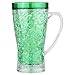 Lily's Home Double Wall Gel-Filled Acrylic Freezer Mugs, Great for Enjoying Lemonade or Brews at BBQs and Parties, Clear with Assorted Color Bases (15 oz. Each, Set of 4)