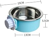 Clover 2-in-1 Dog Water Bowl Cage Stainless Steel Hanging Bowl Small view 3