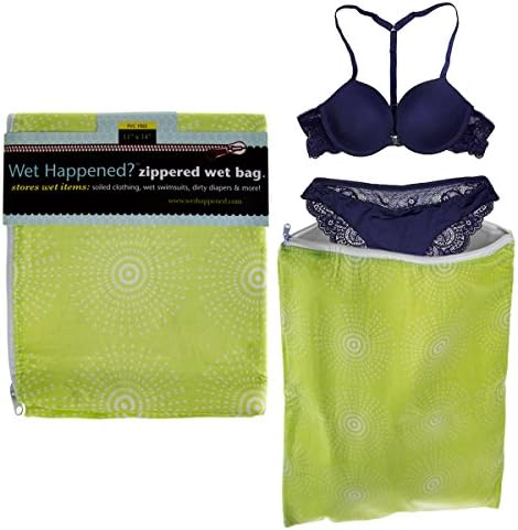 Wet Happened 2 Pack 11” x 14” Zippered Sealed Wet Bags For Dirty Clothes &amp; Diapers