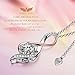 ANGEL NINA Sterling Silver Necklace for women Jewelry Gifts for Her Cubic Zirconia Twist Pendant Necklaces for Mom Women Birthday Thanksgiving Valentines Day Gifts Rose Gold Necklace