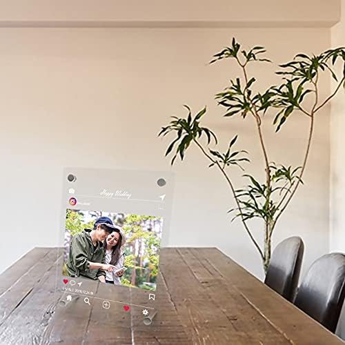 Amazon Co Jp 名入れ無料 写真印刷なし フォトフレーム インスタ風 写真立て フォトスタンド Sns アクリル ギフト プレゼント 結婚 誕生日 贈答品 記念日 お祝い バレンタイン ホワイトデー オリジナル 高級 インテリア かわいい 女子 おしゃれ Instagram風