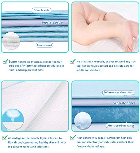 Small Disposable Bed Pads,(18" x 24",30Pads) Leak-Proof Breathable Incontinence Bed Pads for Children and Pets,High Absorbency Bed Pads for Incontinence Disposable