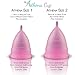 Athena Menstrual Cups - Larger Size - The Original Softer Reusable Period Cups for Women – for Regular to Heavy Flow – No Shift Menstruation Cup with Form Fit Rim for Easy Insertion