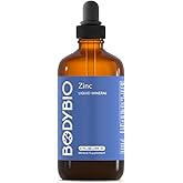 BodyBio Ionic Liquid Zinc Drops 2 oz | Immune Health & Cell Repair | Antioxidant | Ultimate Absorption | No Additives | Concentrated Liquid Zinc Supplement for Adults & Kids