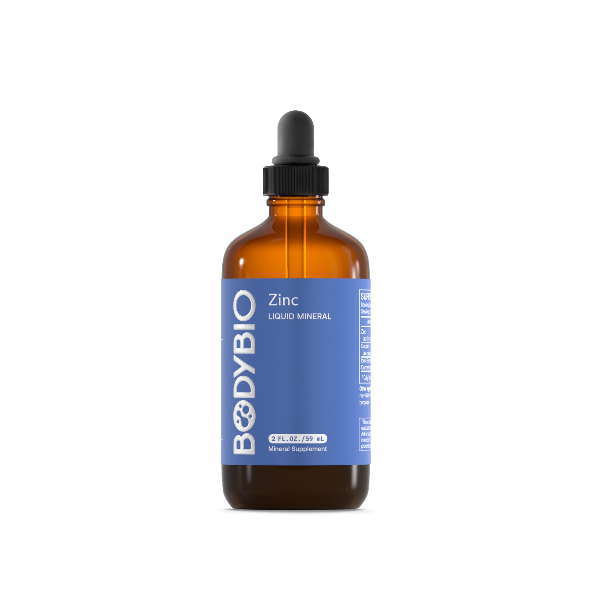 BodyBio Zinc 2 Liquid Mineral, 2 oz