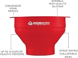 Brensten Collapsible Silicone Microwave Popcorn Popper Bowl Red view 5