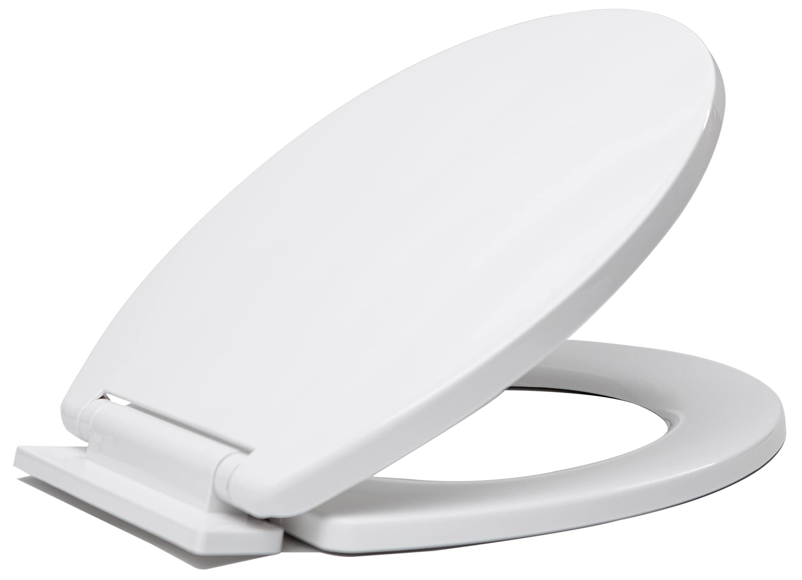 Soft Close Oval Toilet Seat White Loo Seat with Adjustable Hinges Standard O Shape Toilet Seat with Bottom Fixing by AAN