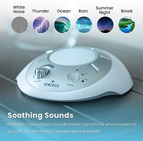 HoMedics White Noise Sound Machine | Portable Sleep Therapy for Home, Office, Baby & Travel | 6 Relaxing & Soothing… - Image 2