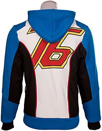 Men’s Soldier 76 Cosplay Hoodie Sweatshirt Costume (M)