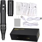 Permanent Makeup Rotary Tattoo Machine Eyebrow Pen Machine with 10PCS Needles For Eyebrows,Lips,Eyeliners B950b (Black)