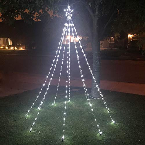 Patio LED Christmas Waterfall Tree Lights Indoor Outdoor Decorative