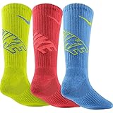 Nike Big Boys' Performance Crew Socks 3 Pack