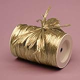Premium Pearlized Raffia Ribbon - 1/4 by 100 Yards (Champagne)