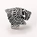 Eamaott Cool Indian Chiefs Headdress Skull Ring Men Stainless Steel Hip Hop Biker Ring