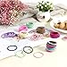 Whaline 200PCS Baby Hair Ties, Multicolor Hair Bands No Crease Hair Elastics Small Ponytail Holders Hair Accessories for Kids Girls Infants Toddlers, 2.5cm in Diameter (20 Colors, 2mm in Thickness)