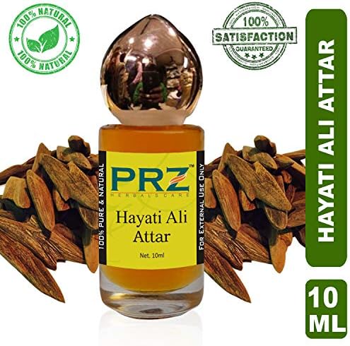 - PRZ Hayati Ali Attar Roll-On for Unisex - Pure Natural Perfume (Non-Alcoholic), 10 ml