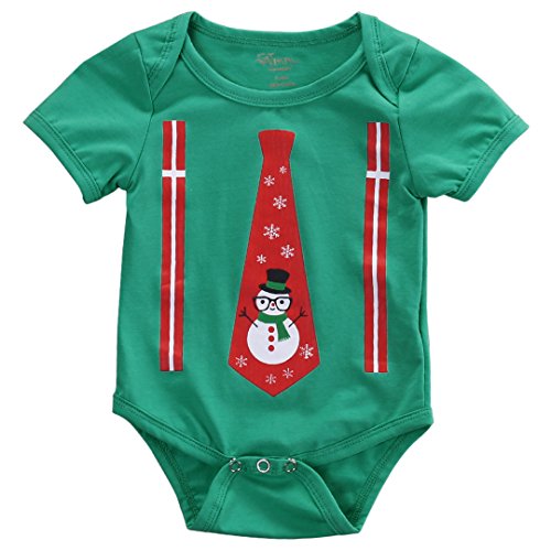 Newborn Baby Kids Snowmen My First Christmas Romper Jumpsuit Outfits Costume