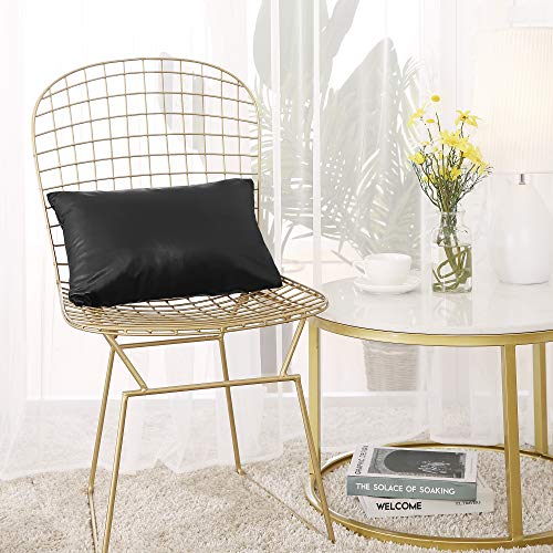 Deconovo Durable Faux Leather Throw Pillow Cases Luxury Cushion