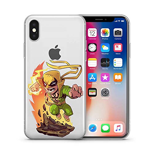 iPhone XS Case, iPhone X Case, Aertemisi Clear TPU Soft Slim Flexible Silicone Cover Phone Case for Apple iPhone XS/iPhone X/iPhone 10 (5.8'') - Iron Fist