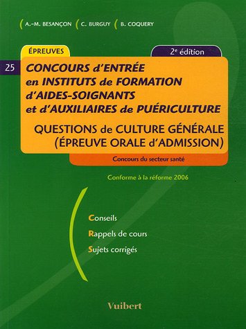 Concours d'entrée en instituts de formation d'aides-soignants et d'auxiliaires de puériculture