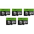 PNY 64GB Premier-X Class 10 U3 V30 microSDXC Flash Memory Card 5-Pack - 100MB/s, Class 10, U3, V30, A1, 4K UHD, Full HD, UHS-I, Micro SD