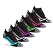 Prince Women's Tab Performance Athletic Socks for Running, Tennis, and Casual Use (6 Pair Pack) (Women's Shoe Size 6-10 (US), Black)