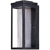 Maxim Lighting 55904CRBK Salon-12W 1 LED Outdoor Wall Mount-6 Inches Wide by 15 inches high, Finish Color: Black, Glass Color