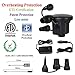 WEY&FLY Electric Air Pump, Portable Quick-Fill Air Pump 3 Nozzles, Air Mattress Pump 110V AC/12V DC, Perfect 2 in 1 Inflator Deflator Inflatable Boat &Pool Toys(8213)