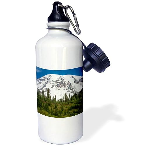 3dRose wb_231797_1 "Mt Rainer And Forested Moraines, Mt Rainier National Park" Water Bottle