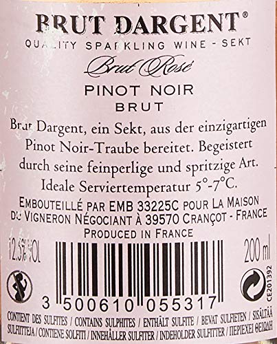 Brut Dargent Pinot Noir Rosé (1 x 0.2 L) – Bild 5