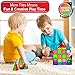 Magnetic Blocks 128 Piece Set - Magnetic Tiles for Kids, With Strong Metallic Rivets - 3D Various Magnetic Shapes that Build – TWO Magnet Car-Wheels & Click-in Numbers BONUS, Plus Storage Bag