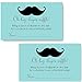 Paper Clever Party Mustache Diaper Raffle Tickets (25 Pack) Boys Baby Shower Games – Invitation Insert Card Set - Size 2x3.5