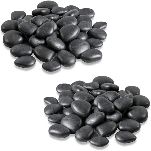 TERAPLAST Piedras Decorativas en plástico Reciclado 2 Paquetes de ...